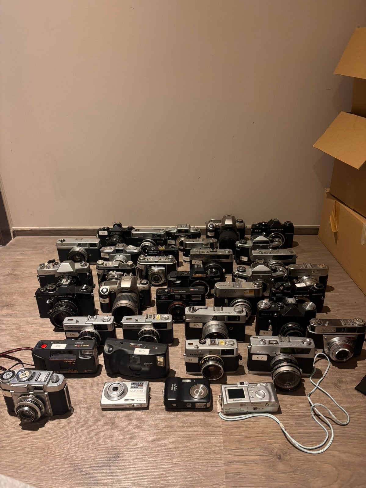 Verzameling analoge fototoestellen, Audio, Tv en Foto, Ophalen, Zo goed als nieuw, Canon