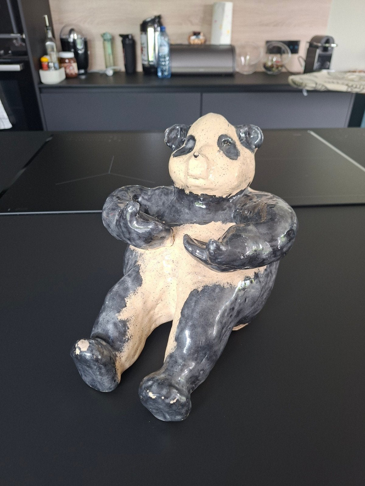 Panda céramique,  très lourd. 23X23X28., Collections, Enlèvement