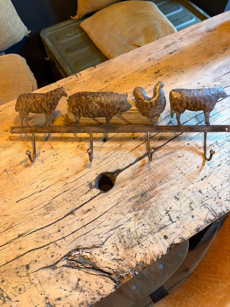 Porte-manteau rural en métal, Enlèvement, Comme neuf, Métal