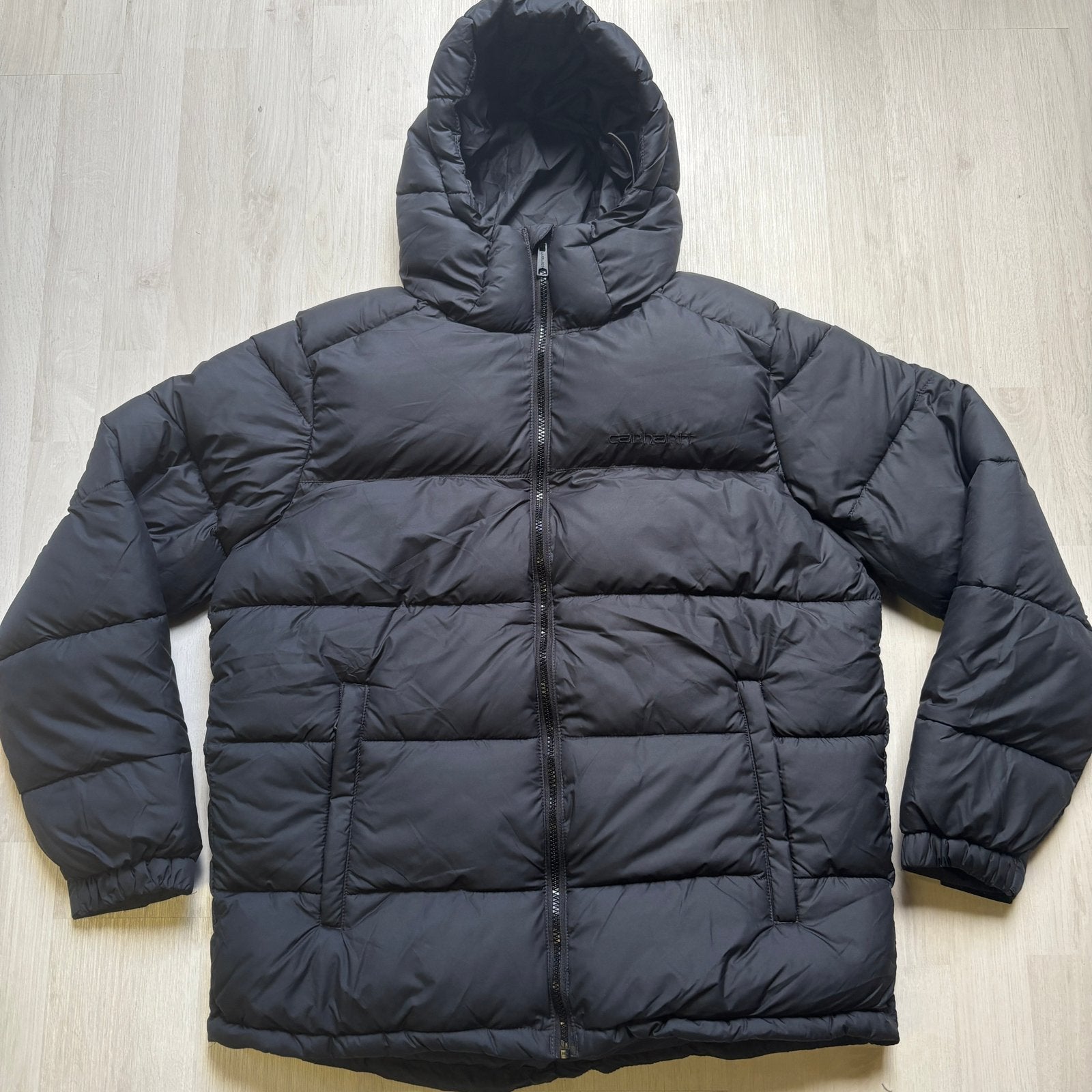 Carhartt WIP 80/20 Down Puffer Jas - Zwart - Maat L, Kleding | Heren, Maat 52/54 (L), Zwart, Carhartt, Ophalen of Verzenden