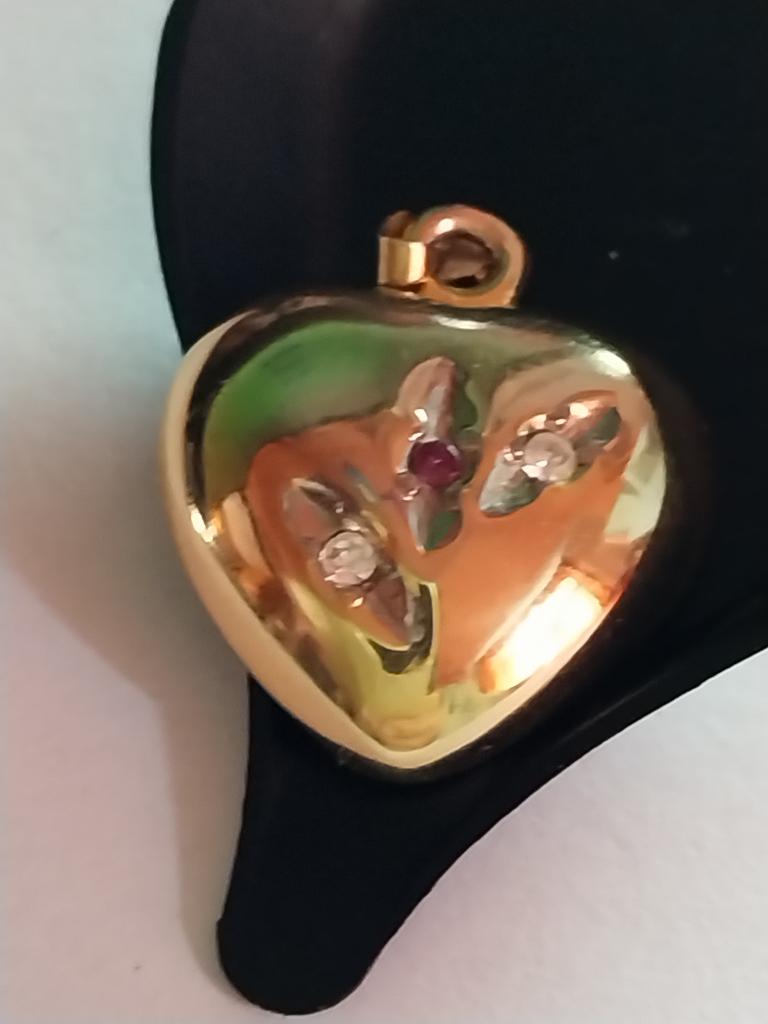 VERGULDE HANGER MET HART, Overige materialen, Ophalen of Verzenden, Zo goed als nieuw, Hart