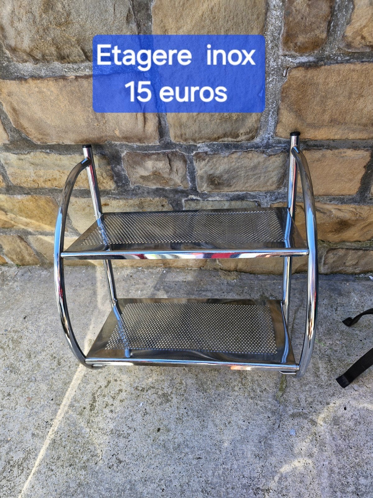Etagere sdb inox  tres bon etat, Maison & Meubles, Enlèvement