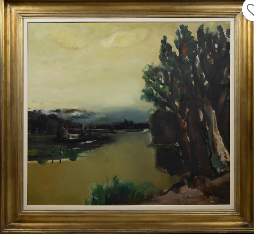 SAVERYS Albert " De gouden rivier " olie op doek -  jaren 30, Ophalen