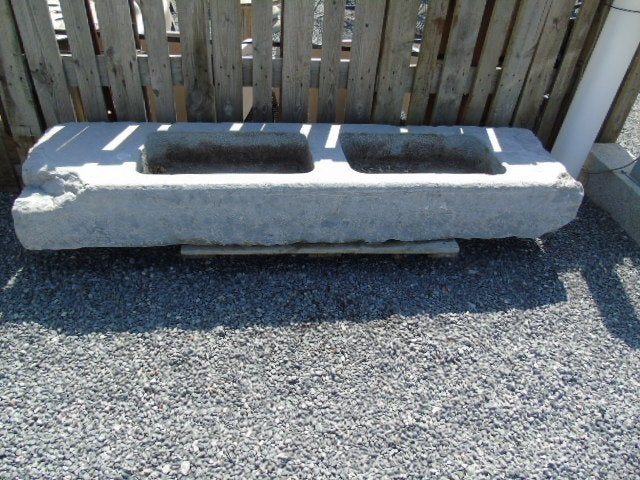 Terug, via blauwe stenen plantenbak, zie foto's!!, Ophalen, Steen, Gebruikt, 100 cm of meer