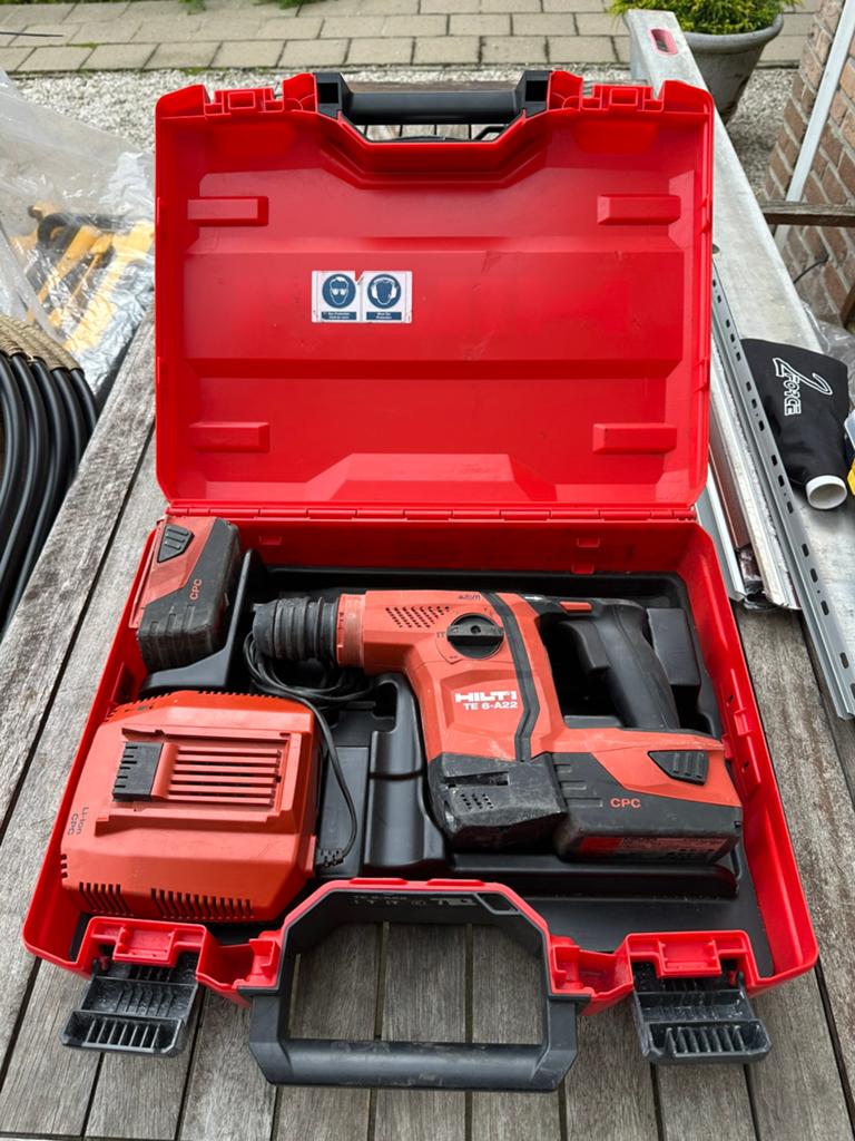 Hilti te 6-a22 snoerloze boorhamer, Doe-het-zelf en Bouw, Ophalen of Verzenden, Zo goed als nieuw