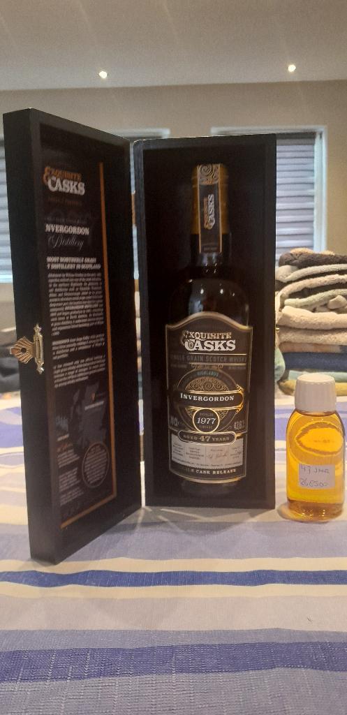Whisky invergordon gedistilleerd 1977 , 47 jaar oud + 10cl, Ophalen of Verzenden