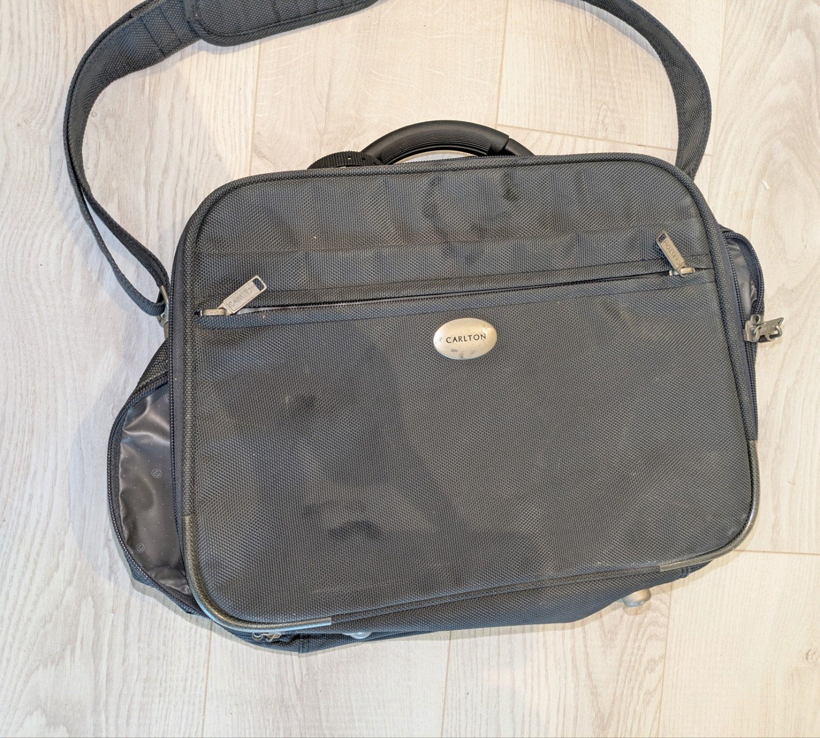 Carlton vintage laptoptas / businessbag, Ophalen, Gebruikt, Grijs, 17 inch of meer