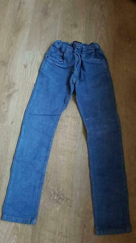 blauwe velours broek ZARA maat 134 - 140 - 146, Broek, Gebruikt, Ophalen of Verzenden, Zara Boys