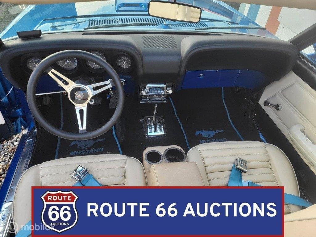 Ford Mustang Cabriolet | 1969 | Route 66 Auctions, Auto's, Zwart, Bedrijf, Handgeschakeld, Overige carrosserie