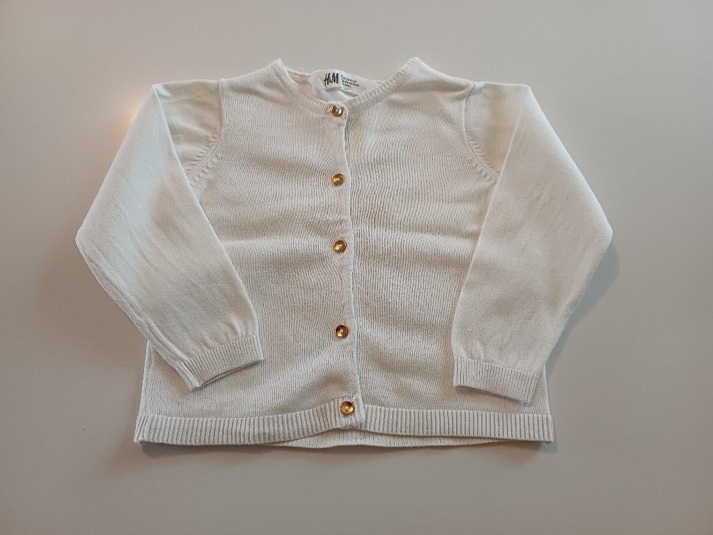 Wit vestje / golfje maat 86 H&M, Kinderen en Baby's, Gebruikt, H&M, Ophalen of Verzenden, Truitje of Vestje