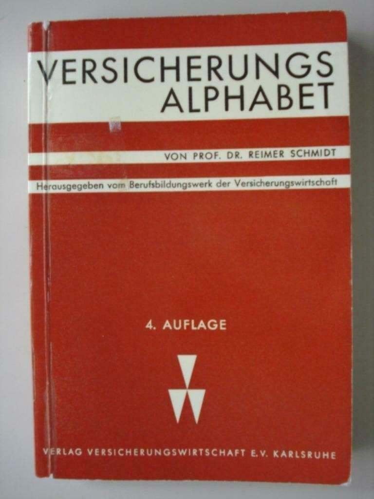 16. Versicherungsalphabet Prof. Dr. Reimer Schmidt 1969, Prof. Dr. Reimer Schmidt, Utilisé, Non-fiction, Envoi