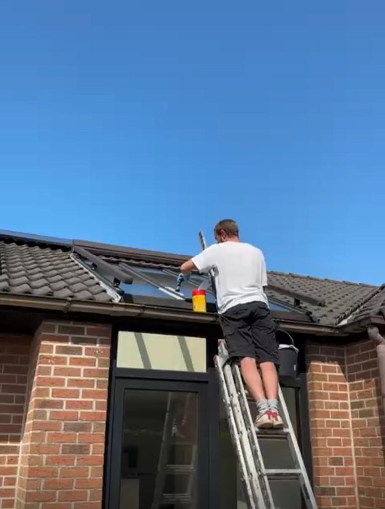 Zonnewering voor lichtstraat, Tuin en Terras, Zonneschermen, Ophalen, Gebruikt, Screen, Elektrisch
