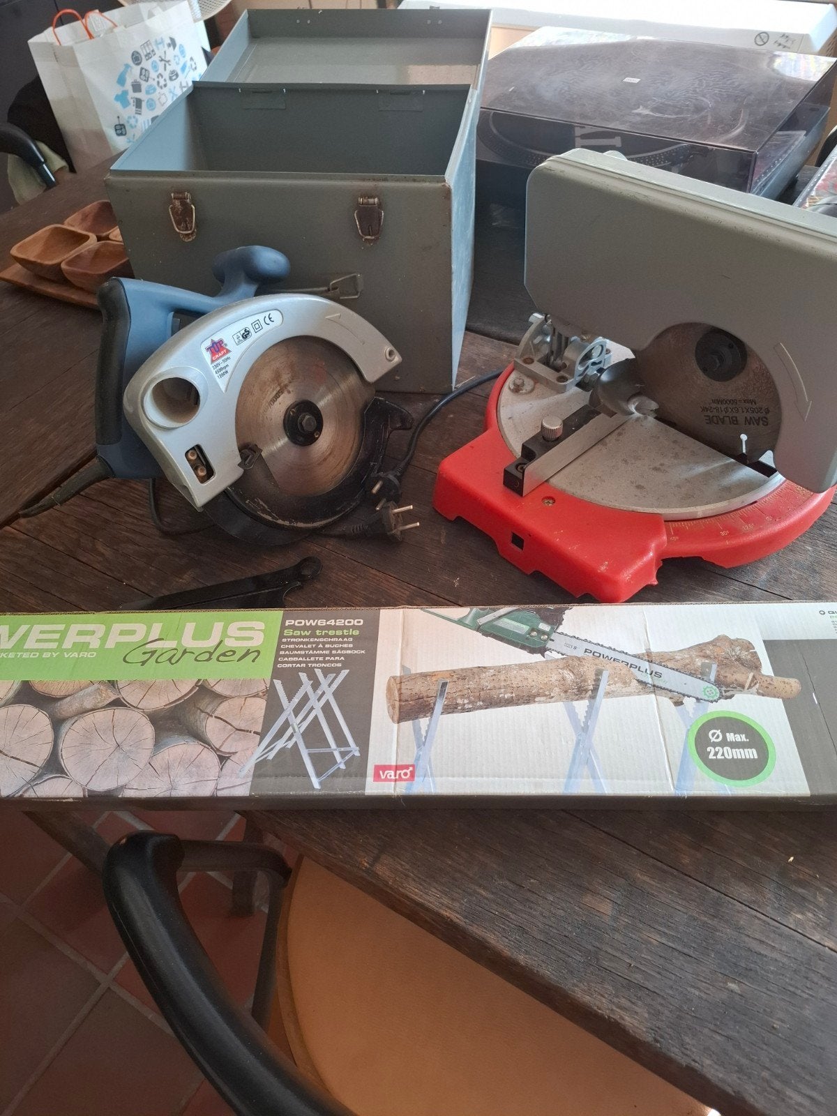 verstekzaag, cirkelzaag en power plus garden, Enlèvement, Scie circulaire