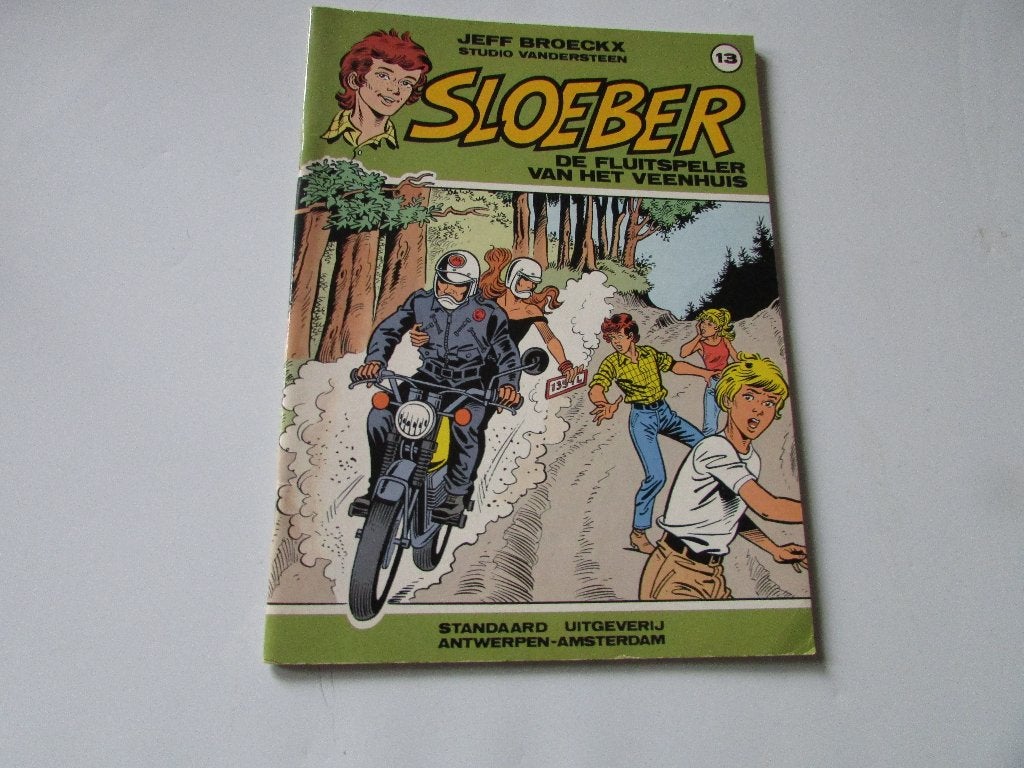 SLOEBER ; DE FLUITSPELER VAN HET VEENHUIS, Gelezen, Eén stripboek, Ophalen of Verzenden, Jeff Broeckx.