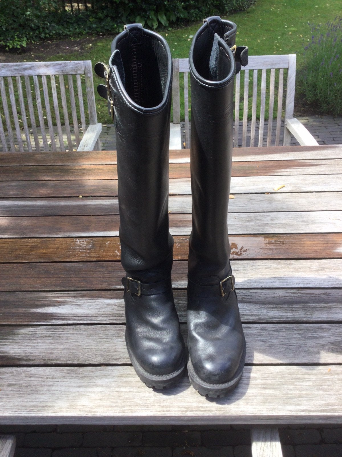 Leder boots vibram 43, Animaux & Accessoires, Vêtements d'équitation, Enlèvement ou Envoi, Comme neuf