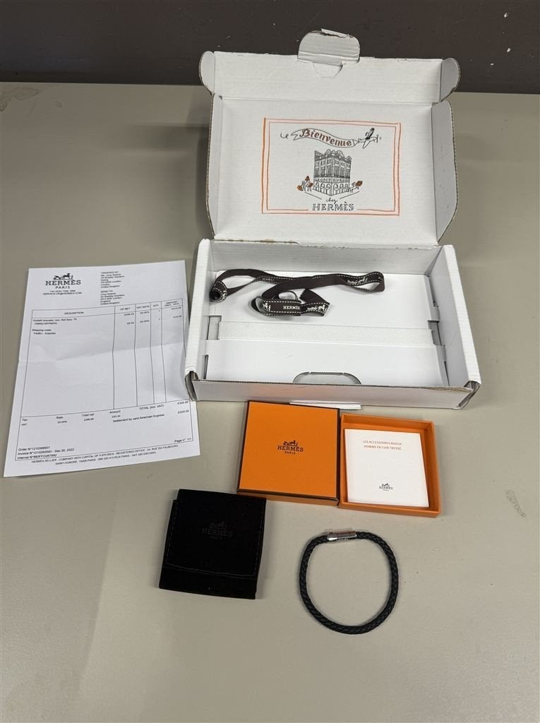 Hermes Goliath zwarte Herenarmband maat T6, Bijoux, Sacs & Beauté, Enlèvement ou Envoi, Comme neuf