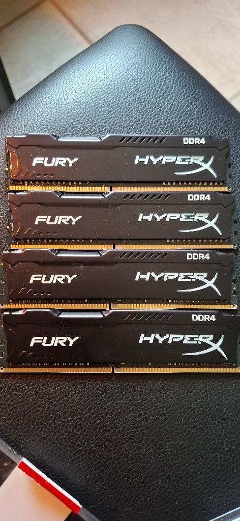2 x Kingston fury HyperX DDR4-2666 HX426C15FBK2/16, Computers en Software, RAM geheugen, Gebruikt, 32 GB, DDR4, Ophalen of Verzenden