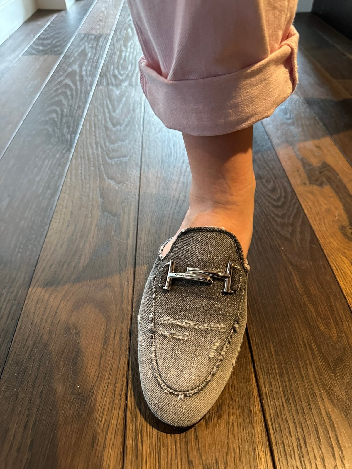 Istapper - Tod’s, Kleding | Dames, Schoenen, Verzenden, Sandalen of Muiltjes, Zo goed als nieuw, Grijs