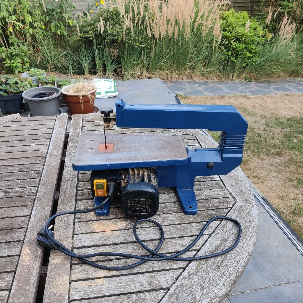 figuurzaag verstekzaag 13" 85W 1400 toeren var. zaaghoek, Ophalen, Gebruikt, 30 tot 70 mm, Figuurzaag