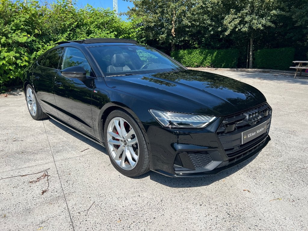 Audi A7 Sportback 55 TFSIe 367pk Quattro S-Line Hybride, Auto's, Audi, Parkeerassistent, Euro 6, Leder, Hybride Elektrisch/Benzine