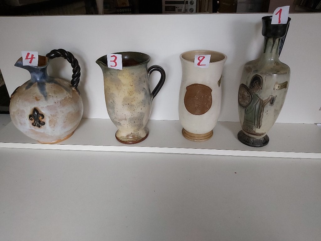 vases en grès Signé Biron, Antiquités & Art, Enlèvement ou Envoi