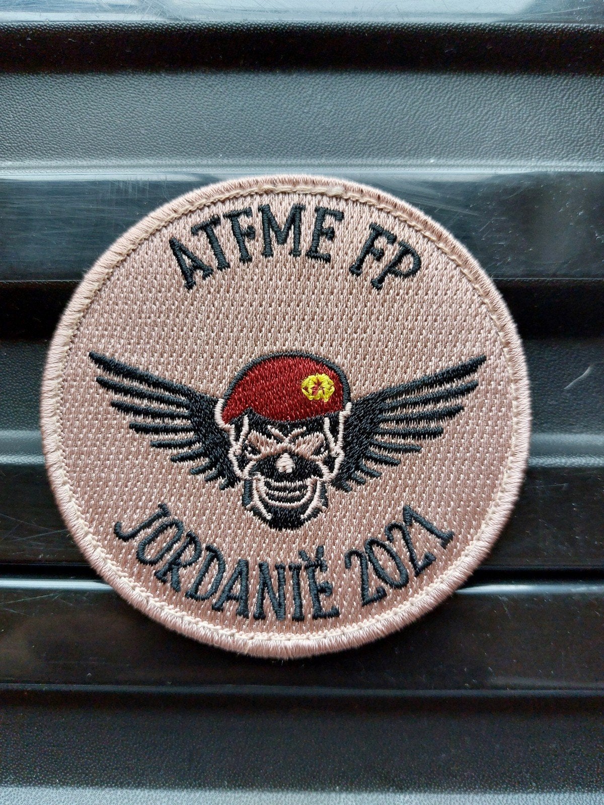 Patch Belgian Air Force ATFME Force protection Jordanie 2021, Verzamelen, Militaria | Algemeen, Verzenden, Luchtmacht, Embleem of Badge