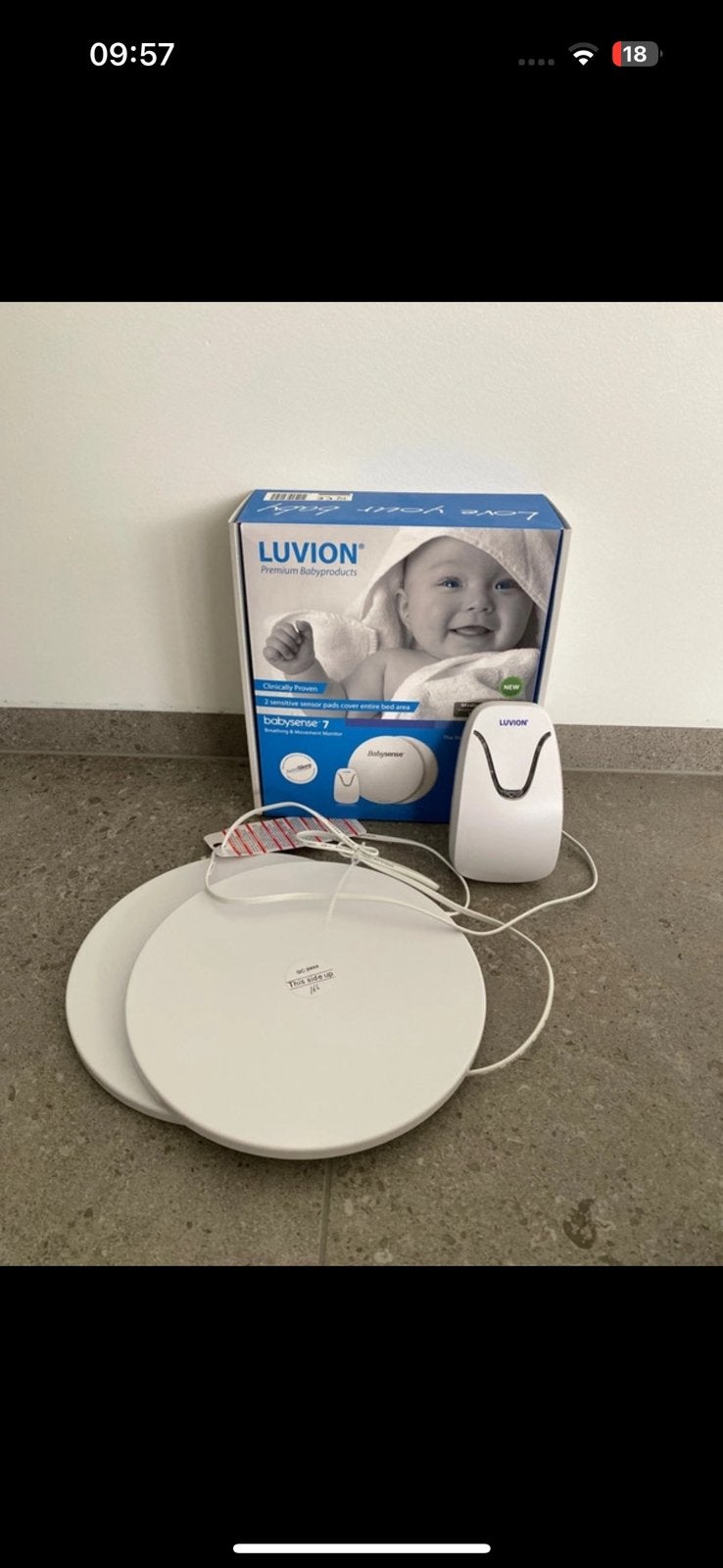 Luvion babysense 7 baby ademhalings sensor matjes, Enfants & Bébés, Enlèvement ou Envoi, Comme neuf