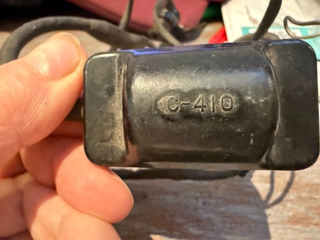 Transformateur audio C-410, avec son casque militaire, Envoi