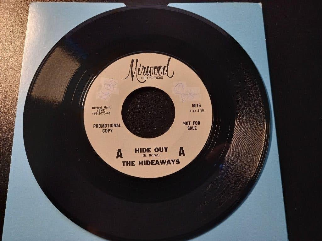The Hideaways ‎– Hide Out / Jolly Joe ' 7 Popcorn , Promo, Housse de protection extérieure, Enlèvement ou Envoi, Funk, 7 inch