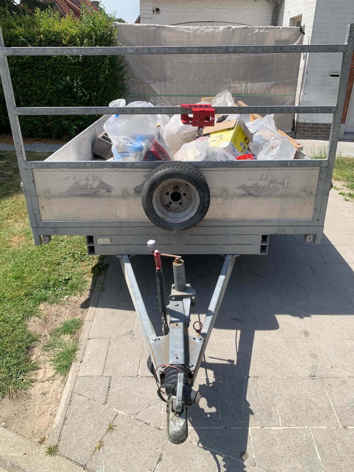 Aangangwagen met lage instap 2t 3,7x1,9m, Auto diversen, Aanhangers en Bagagewagens, Ophalen, Gebruikt