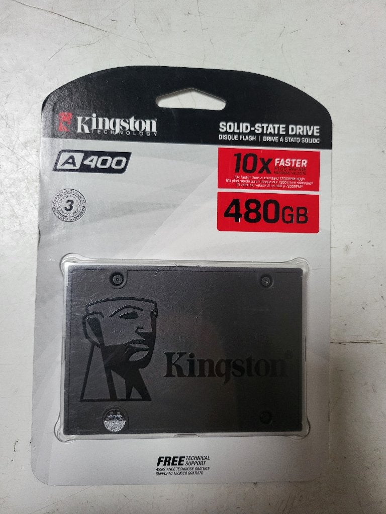 Kingston A400 480GB 2.5" SSD (Nieuw), Computers en Software, Harde schijven, Intern, 480GB, Kingston, SSD