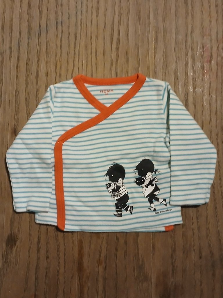 HEMA Jip en Janneke Overslagshirtje / Overslagtop (Maat 56), Gebruikt, Jongetje of Meisje, Ophalen of Verzenden, Hema