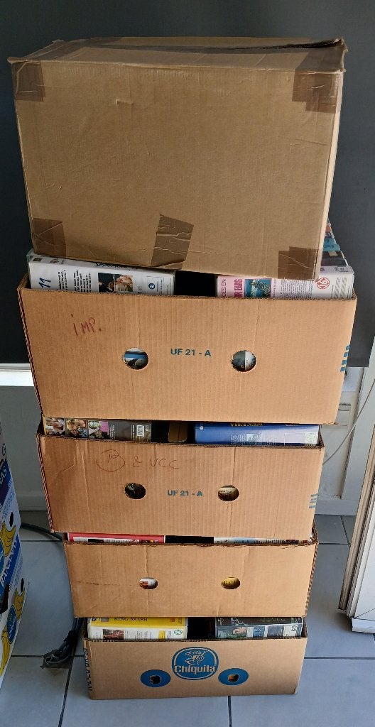 Partij films op VHS - ca 240 stuks - videobanden, Action et Aventure, Anglais, Enlèvement, Utilisé