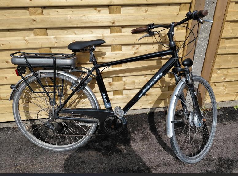 Electrische herenfiets, Fietsen en Brommers, Gebruikt, Velgrem, Versnellingen, 53 tot 57 cm