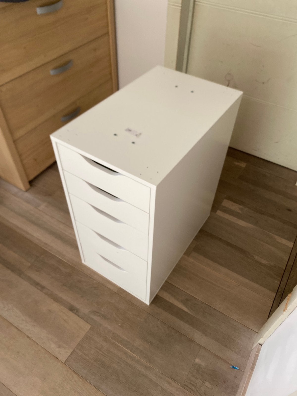 Caisson ikea alex blanc ( avec trous pour bureau ), 5 tiroirs ou plus, Moins de 100 cm, Enlèvement, Utilisé