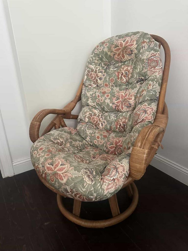 Vintage rotan stoel, Huis en Inrichting, Ophalen, Gebruikt
