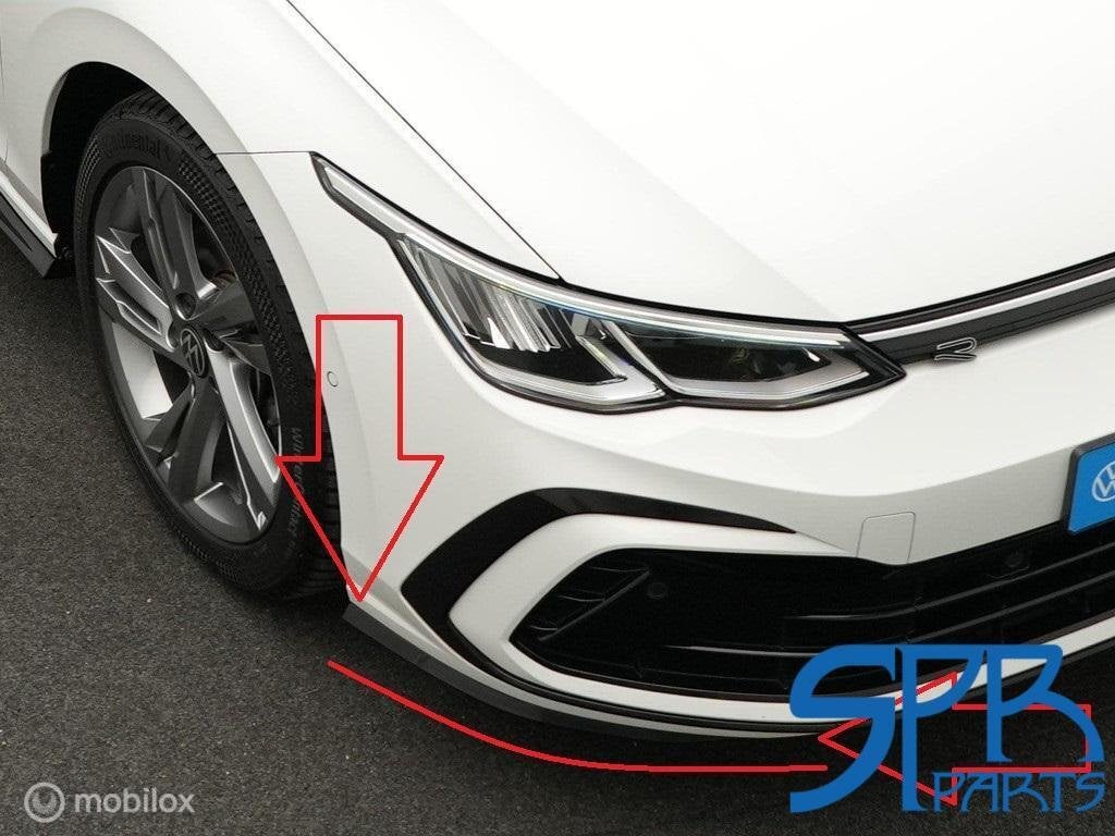 SPOILERLIP RECHTS VOORBUMPER GOLF 8 R-LINE 20-24 SPOILER LIP, Gebruikt, VOLKSWAGEN, Volkswagen, Ophalen of Verzenden