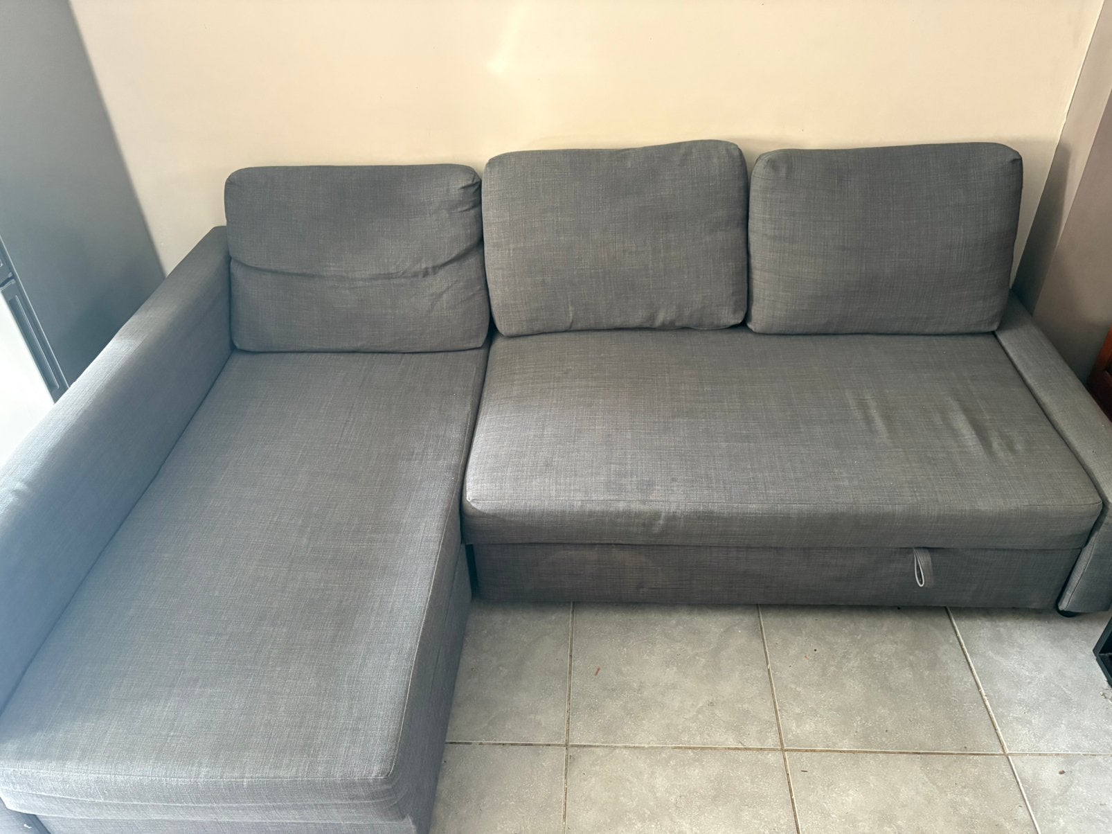 Canapé d'angle convertible IKEA gris (Modèle Friheten), Enlèvement, Utilisé