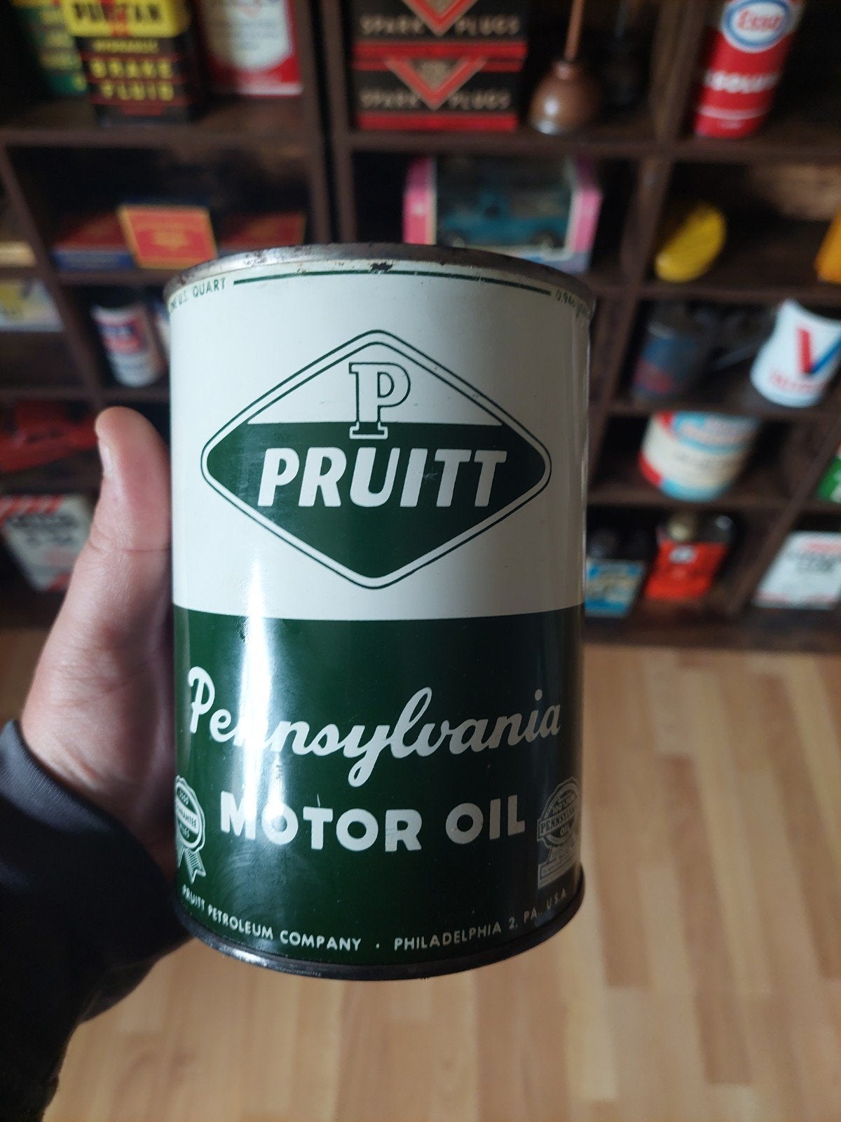 Olieblik "Pruitt Pennsylvania Motor Oil", Ophalen of Verzenden