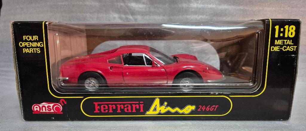Ferrari Dino 246 GT Modelauto 1:18, Hobby & Loisirs créatifs, Voitures miniatures | 1:18, Envoi, Comme neuf, Voiture, Anson