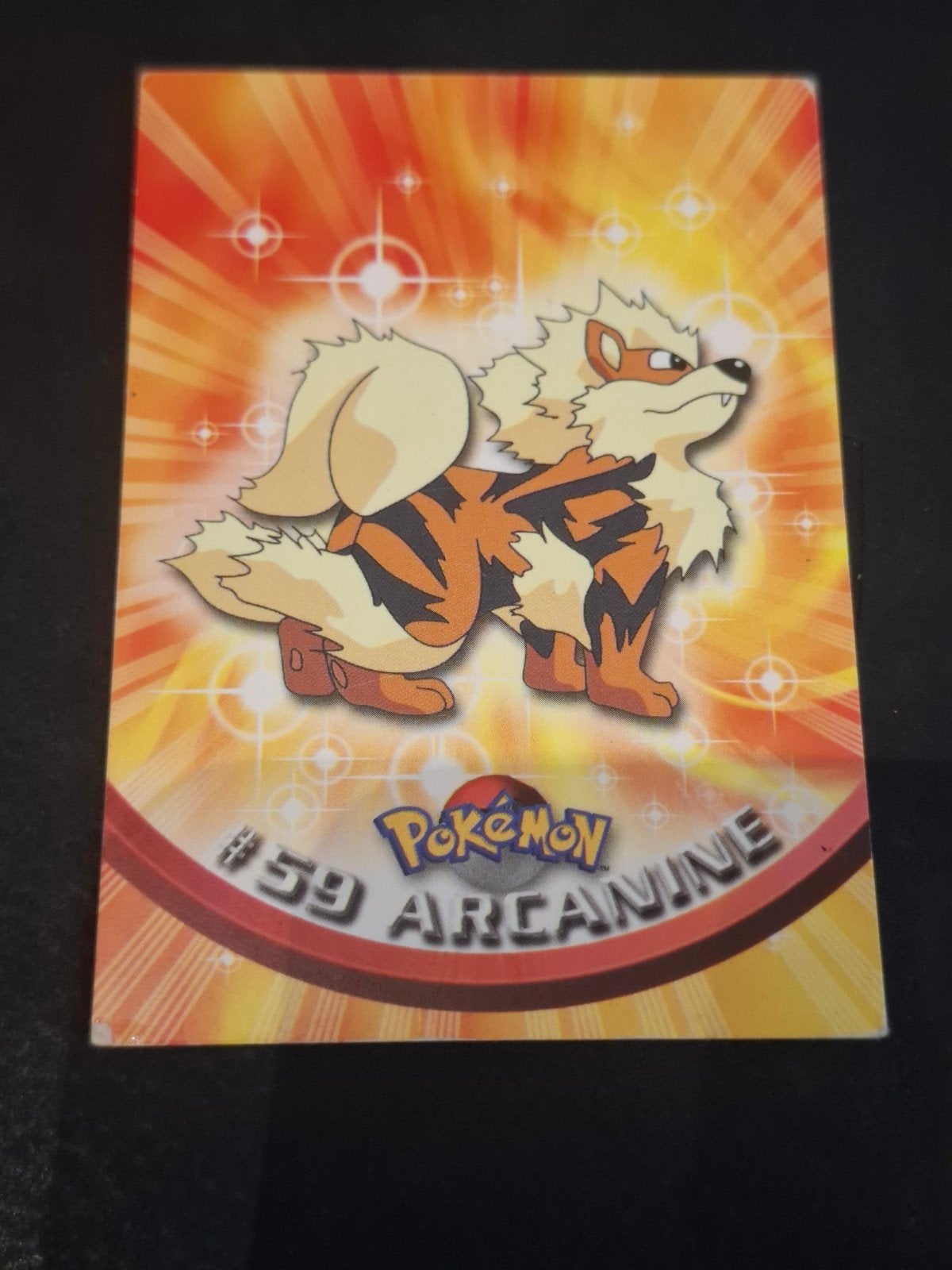 Pokémon Topps 1999 — Arcanine #59 — Logo bleu (impression eu, Hobby & Loisirs créatifs, Enlèvement ou Envoi, Foil