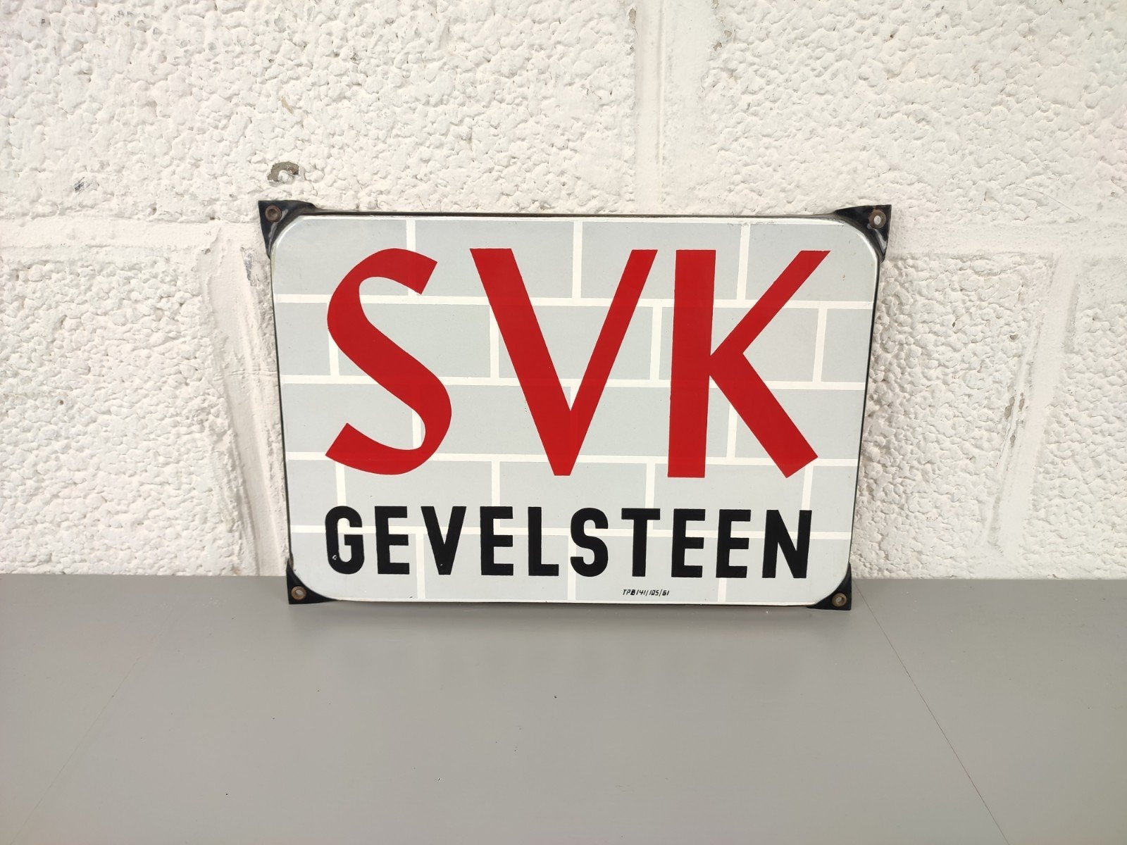 Emaille bord SVK gevelsteen 1961, Enlèvement ou Envoi, ., ., .