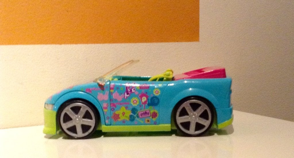 Voiture cabriolet Polly Pocket Mattel 2008 Vintage — Rare, Enlèvement ou Envoi, Comme neuf