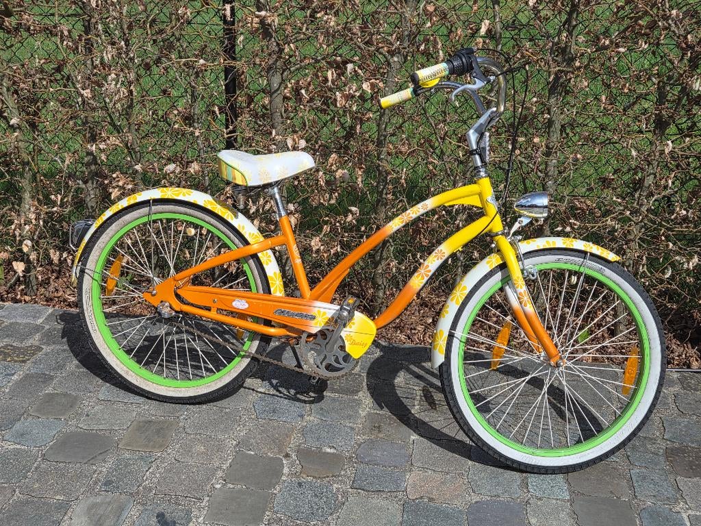 Meisjesfiets 24 inch - Cruiser Electra Daisy 3, Ophalen, Terugtraprem, 24 inch, Versnellingen