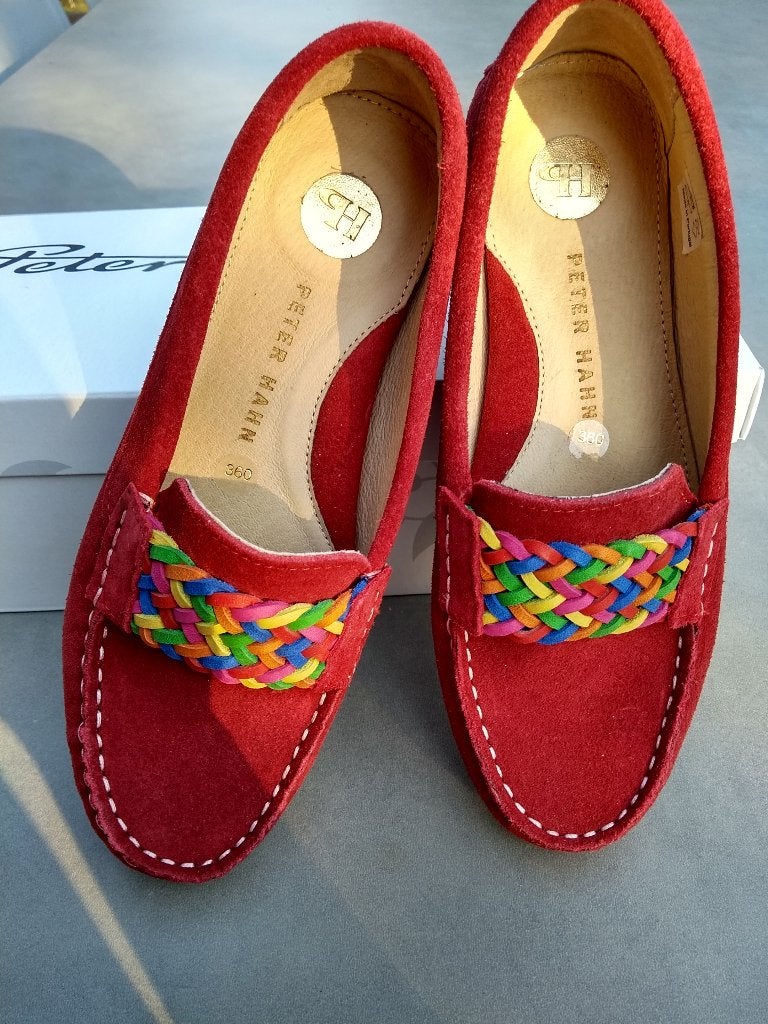 mocassin rouge taille 36, Rouge, Enlèvement ou Envoi, Comme neuf, Peter Hahn