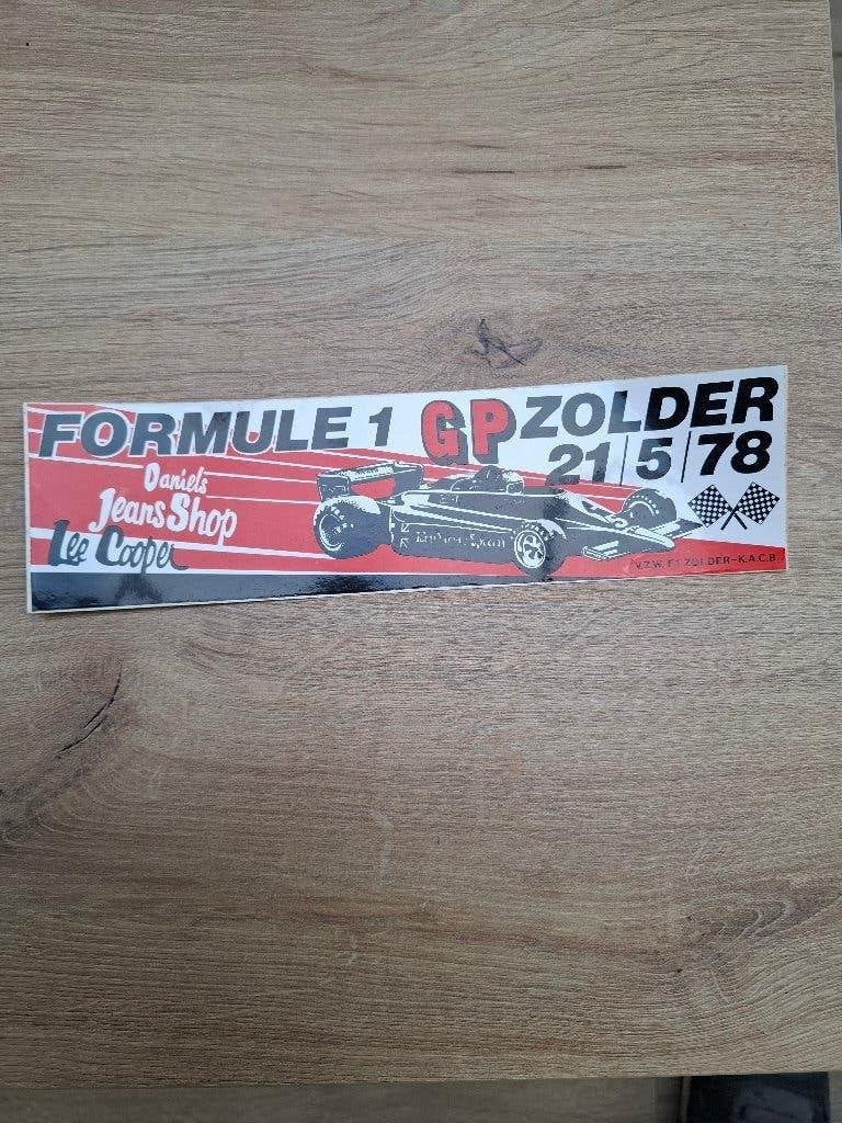 Sticker GP Formule 1 Zolder 1978, Verzamelen, Ophalen of Verzenden