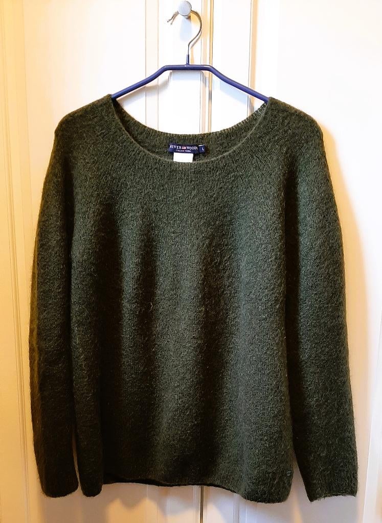 Te koop: Mooie groene trui van "Riverwood", L, Kleding | Dames, Ophalen, Maat 42/44 (L), Riverwood, Zo goed als nieuw