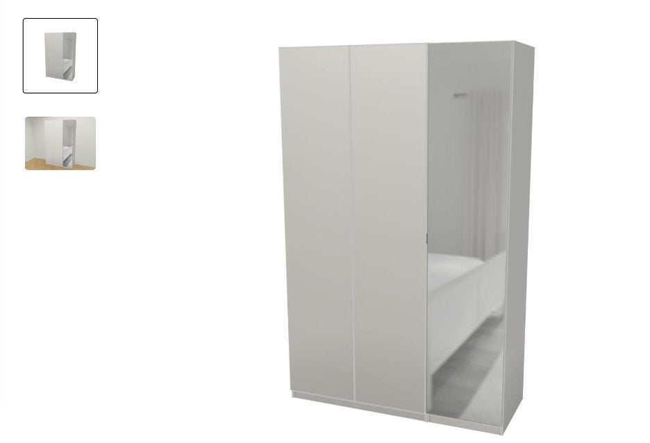 Pax kast 3 deurs / 1.5m breed, Enlèvement, Utilisé, 200 cm ou plus, 50 à 75 cm