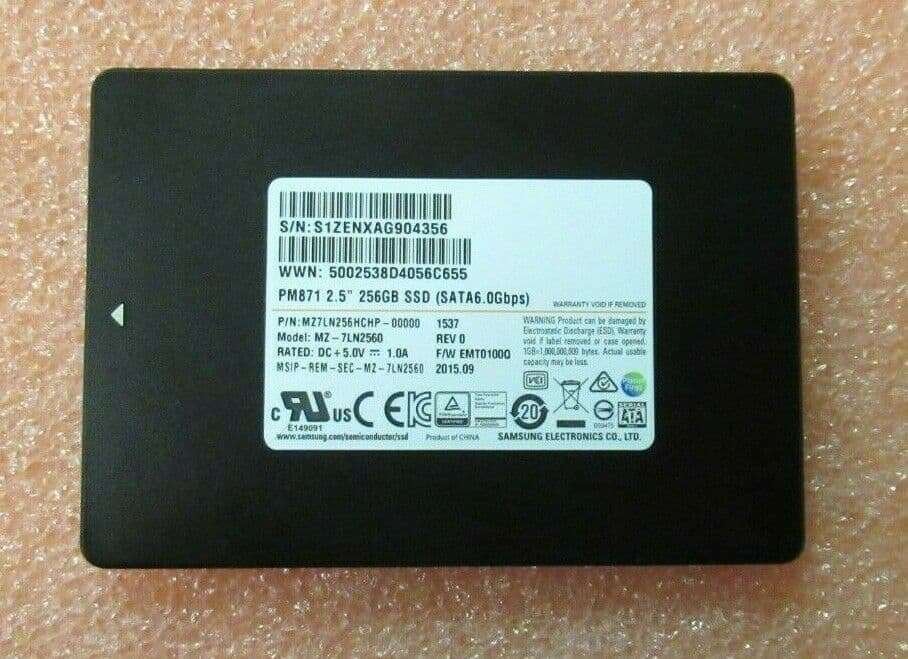 256Gb SSD Samsung CM871a, Informatique & Logiciels, Enlèvement ou Envoi, Interne, Utilisé, Samsung