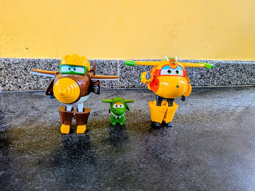 3 Super wings actiefiguren die transformeren, Kinderen en Baby's, Speelgoed | Actiefiguren, Ophalen of Verzenden, Gebruikt